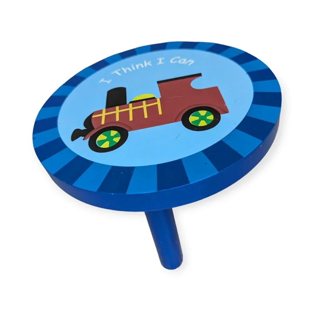 Wooden Doll Stool with a Train Theme